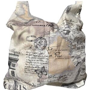 Paris map print tote shoulder/crossbody bag